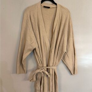 Lane Bryant Beige Open-Front Cardigan